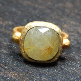 Hammered Square Shaped Ring