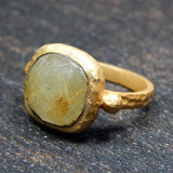 Hammered Square Shaped Ring