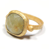 Hammered Square Shaped Ring