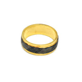 Black Rhodium & Gold Plated Band Rings