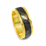 Black Rhodium & Gold Plated Band Rings