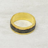 Black Rhodium & Gold Plated Band Rings