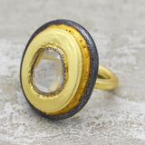 Brass Gold, Black Rhodium Plated Crystal Rings, women accessory, Wholesale jewelry