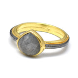 Labradorite Heart shape Rings