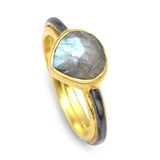 Labradorite Heart shape Rings