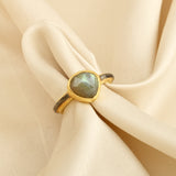 Labradorite Heart shape Rings