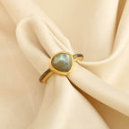 Labradorite Heart shape Rings in Sterling Silver - La Vitá Jewels