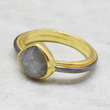 Labradorite Heart shape Rings