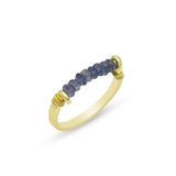 Iolite Beads Bar Band Rings