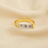 Iolite Beads Bar Band Rings