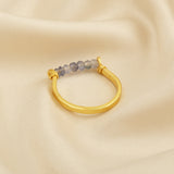 Iolite Beads Bar Band Rings