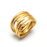 Brass 22k Gold Plated Metal Statement Rings, Wholesale jewelry