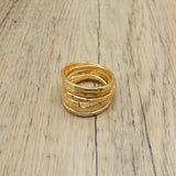 Brass 22k Gold Plated Metal Statement Rings, Wholesale jewelry