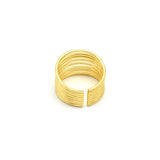 Brass 22k Gold Plated Open Cuff Statement Rings