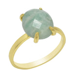 925 Sterling Silver Amazonite Rings, Silver and Gold Plated Rings, Wholesale jewelry