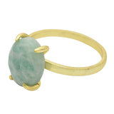 925 Sterling Silver Amazonite Rings, Silver and Gold Plated Rings, Wholesale jewelry