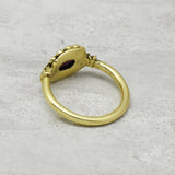 Natural Garnet Gemstone Ring in 925 Silver 22k Gold Plated, Wholesale jewelry