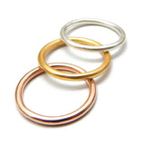 Three band ring, brass band ring, rings for women, women accessory, gifts jewelry, Wholesale jewelry