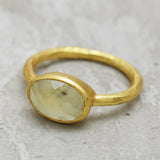 925 Silver Gold Plated Labradorite Gemstone Rings, Hammered Band Ring, Wholesale jewelry