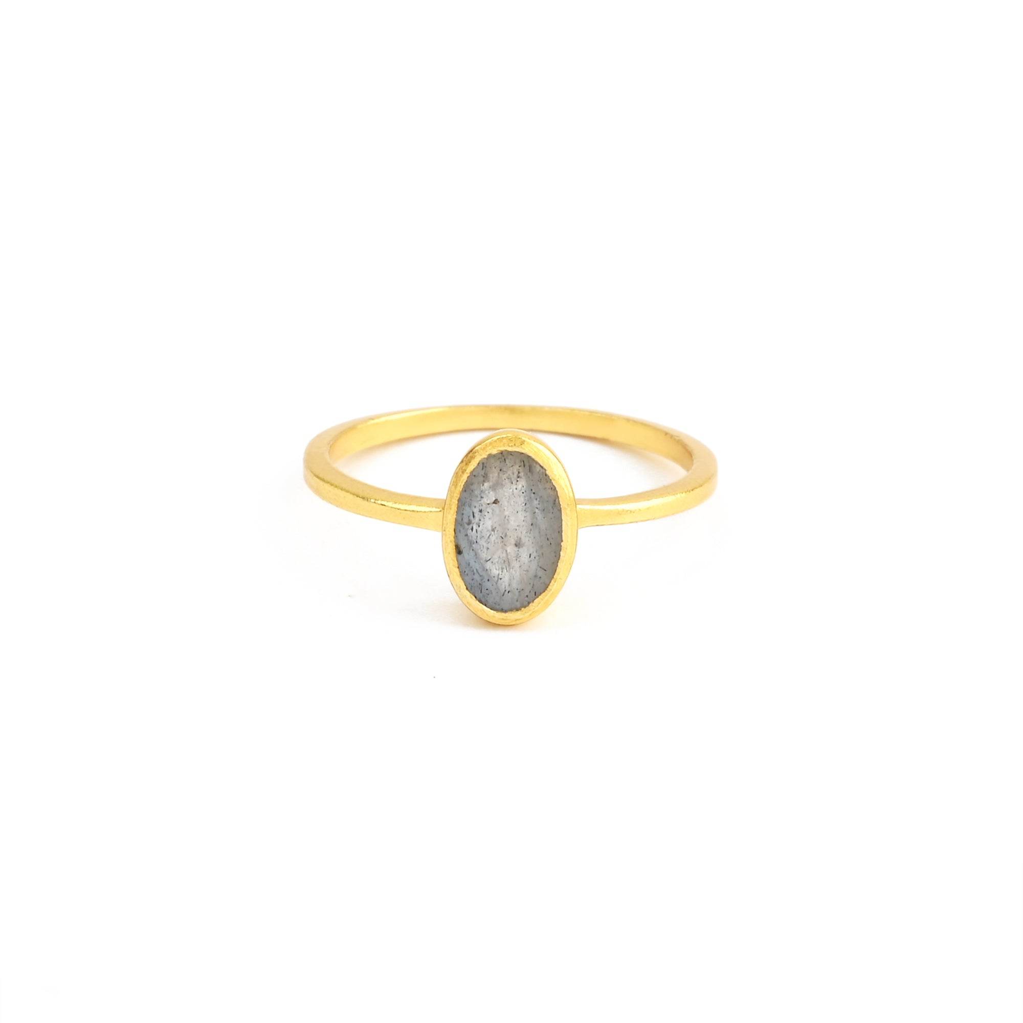 Labradorite and Rainbow Moonstone Rings in Sterling Silver - La Vitá Jewels