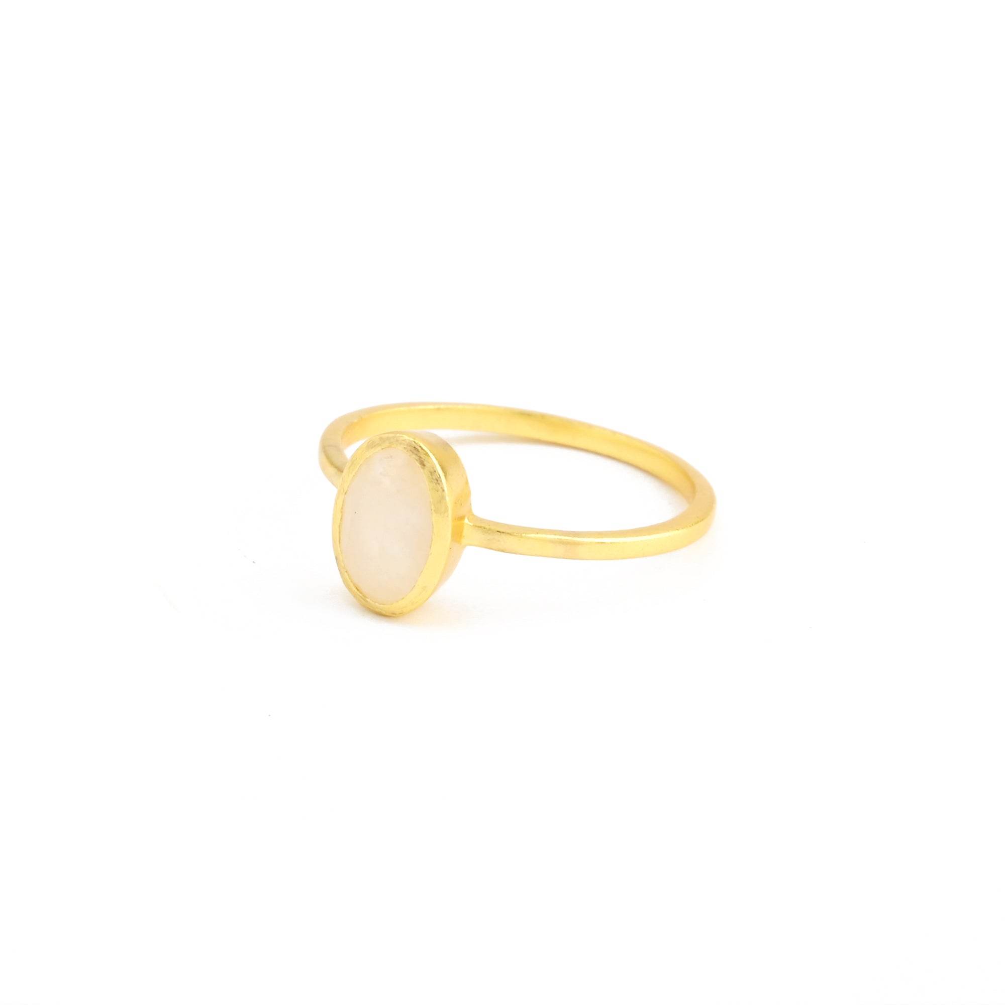 Labradorite and Rainbow Moonstone Rings in Sterling Silver - La Vitá Jewels
