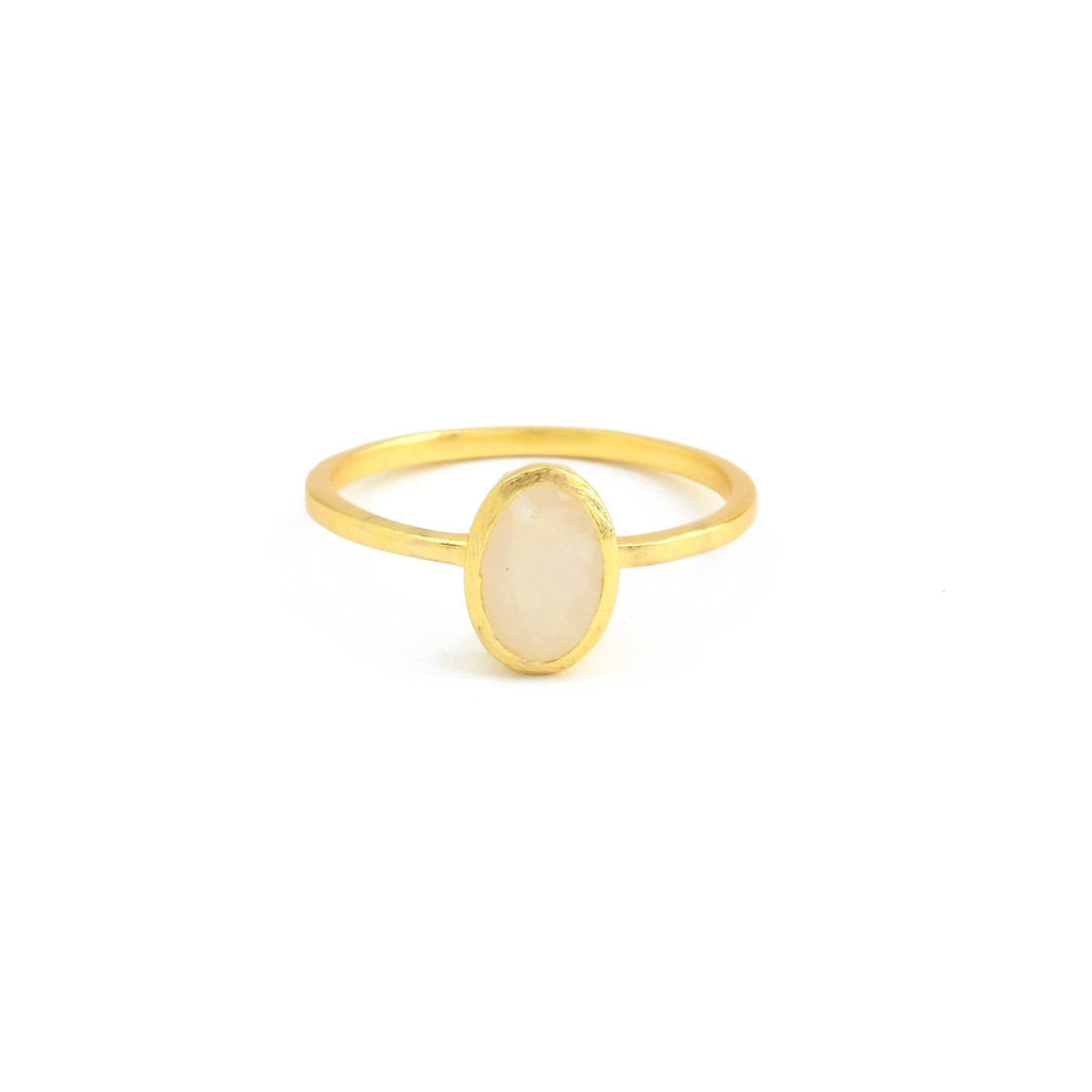 Labradorite and Rainbow Moonstone Rings in Sterling Silver - La Vitá Jewels