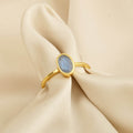 Labradorite and Rainbow Moonstone Rings in Sterling Silver - La Vitá Jewels