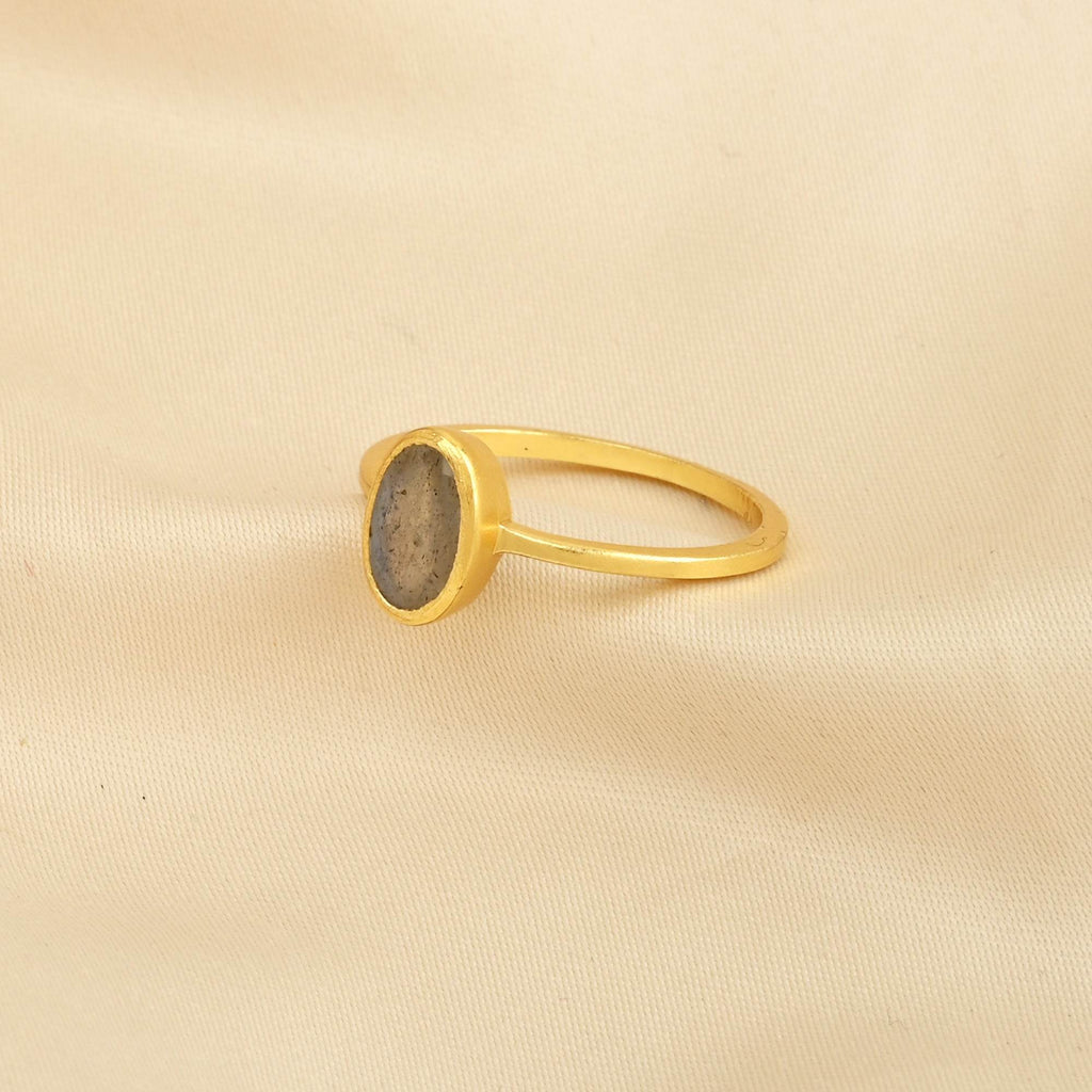 Labradorite and Rainbow Moonstone Rings in Sterling Silver - La Vitá Jewels