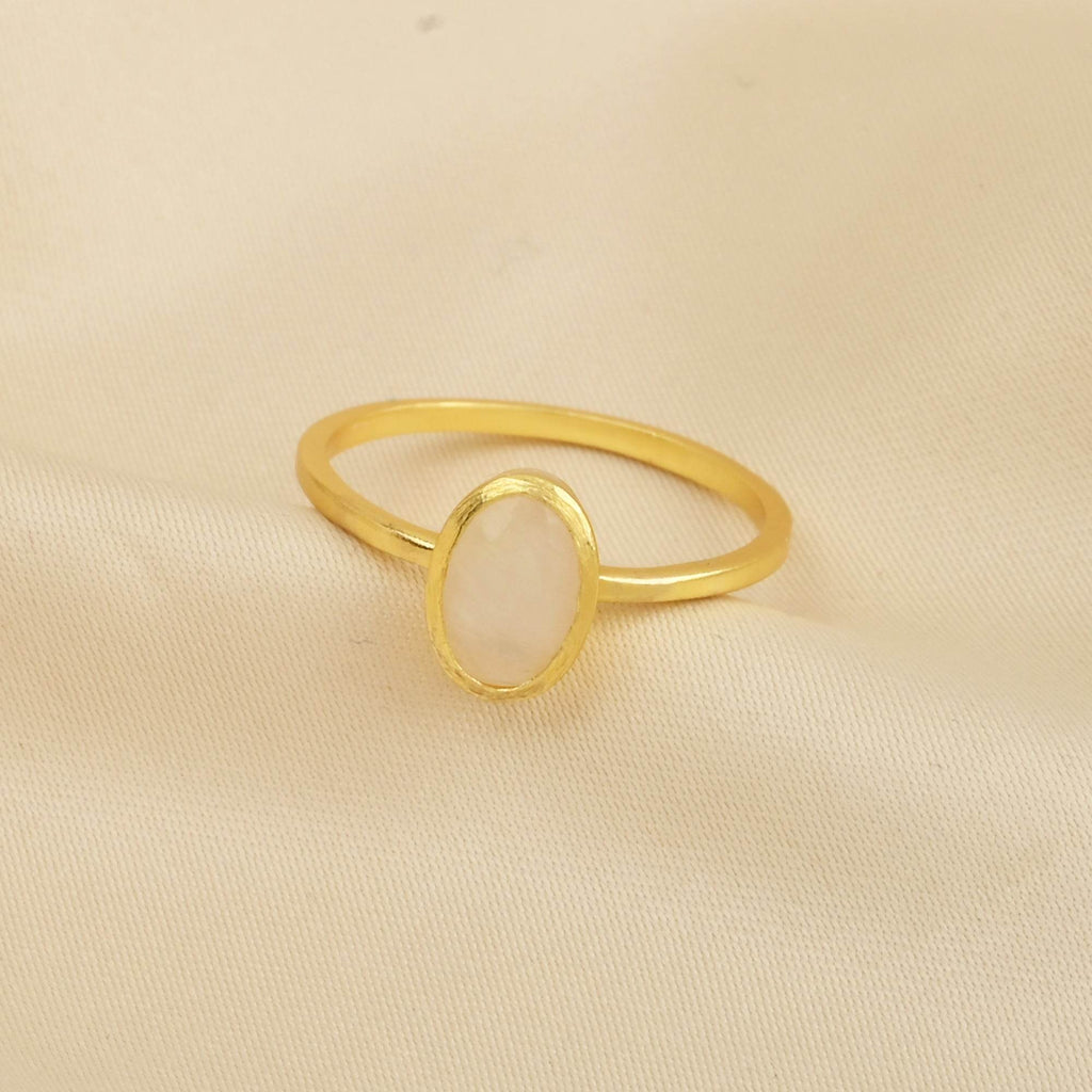 Labradorite and Rainbow Moonstone Rings in Sterling Silver - La Vitá Jewels