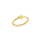 Triangle Shape Hammered Minimalist Rings - La Vitá Jewels