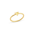 Triangle Shape Hammered Minimalist Rings - La Vitá Jewels