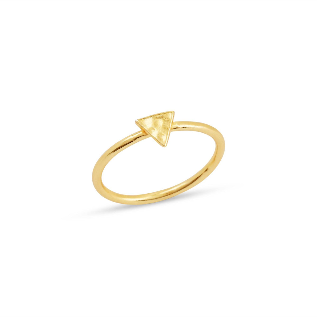 Triangle Shape Hammered Minimalist Rings - La Vitá Jewels