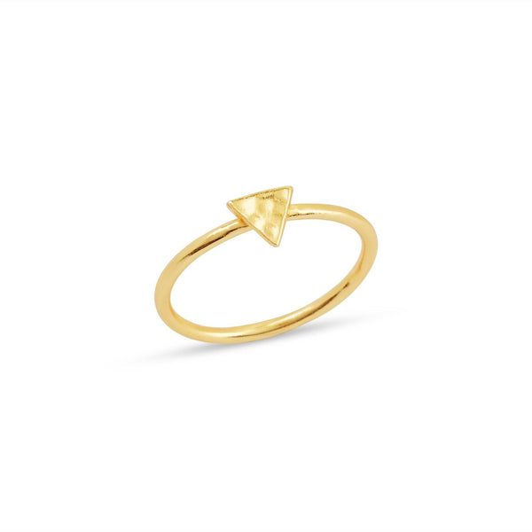 Triangle Shape Hammered Minimalist Rings - La Vitá Jewels