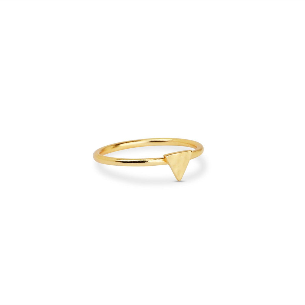 Triangle Shape Hammered Minimalist Rings - La Vitá Jewels