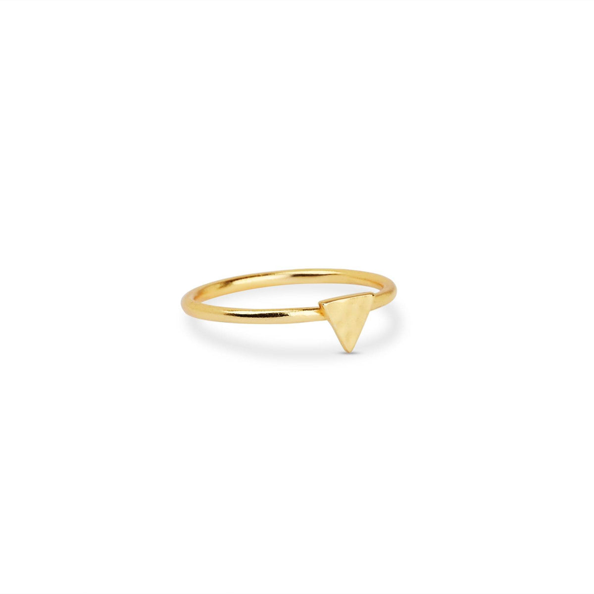 Triangle Shape Hammered Minimalist Rings - La Vitá Jewels