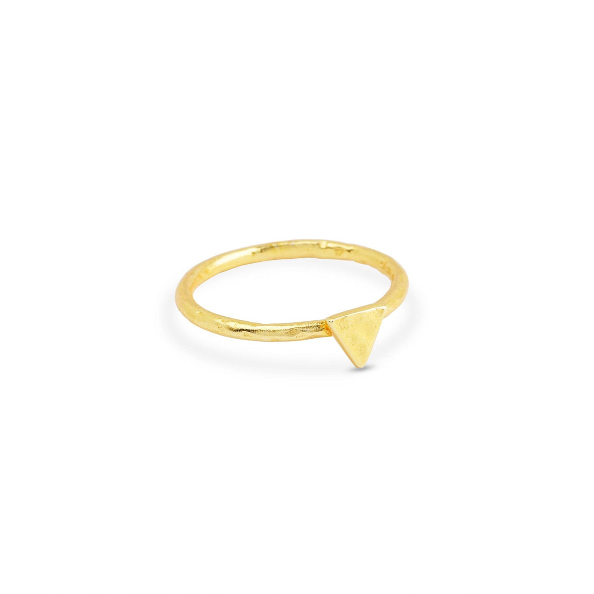 Triangle Shape Hammered Minimalist Rings - La Vitá Jewels