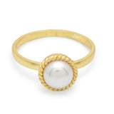 Pearl Stone Ring,  Handmade Statement Rings