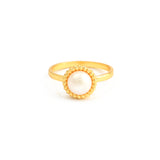 Pearl Stone Ring, Handmade Statement Rings