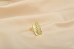 Rectangle Shaped Hammered Adjustable Rings - La Vitá Jewels