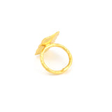 Rectangle Shaped Hammered Adjustable Rings