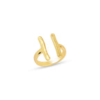 Hammered Open Cuff Adjustable Ring - La Vitá Jewels
