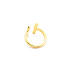 Hammered Open Cuff Adjustable Ring - La Vitá Jewels