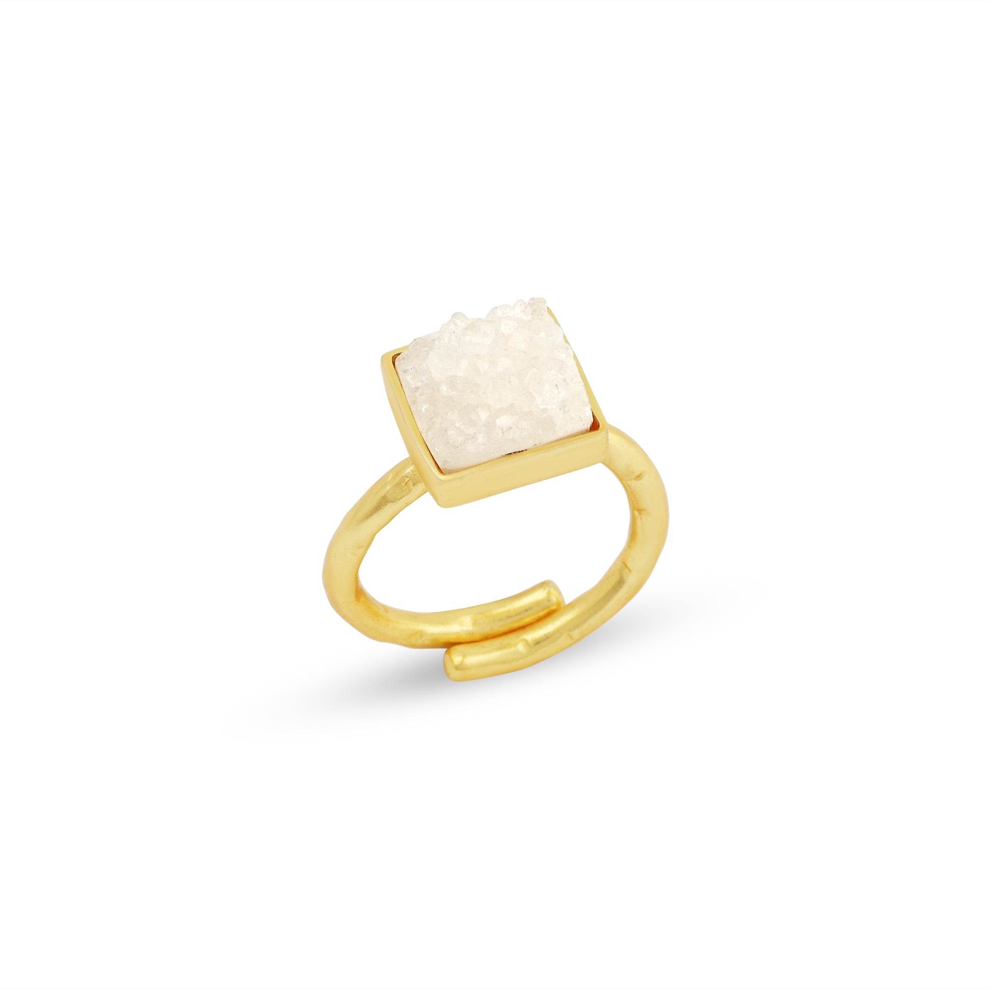 Handmade Sugar Druzy Adjustable Ring - La Vitá Jewels