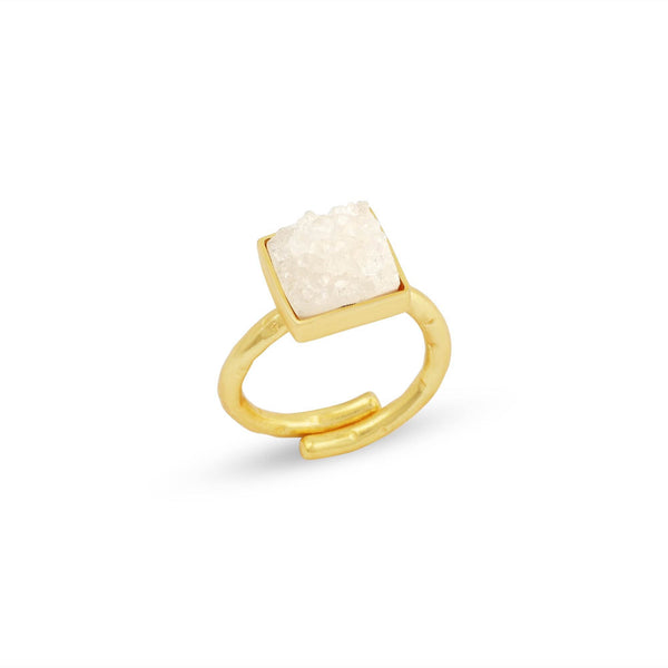 Handmade Sugar Druzy Adjustable Ring - La Vitá Jewels