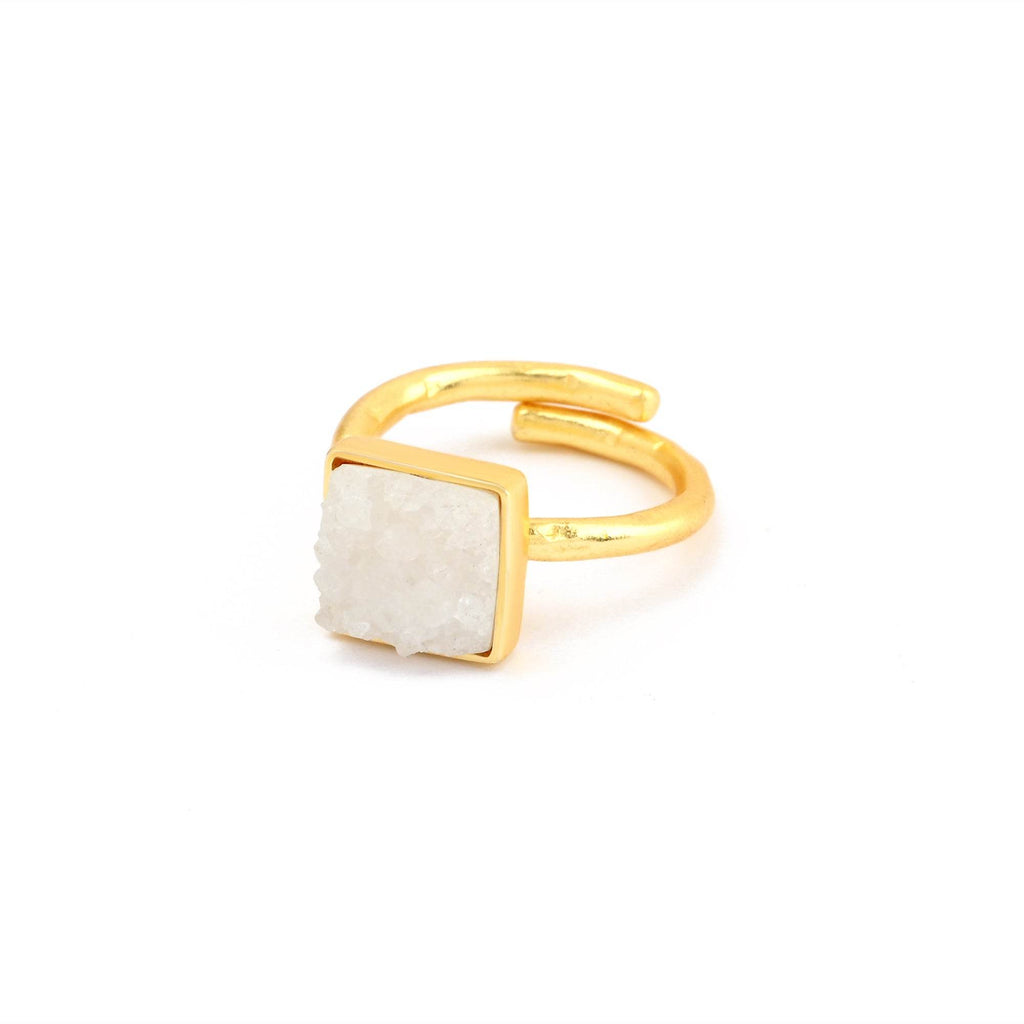 Handmade Sugar Druzy Adjustable Ring - La Vitá Jewels