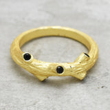 Barnacle Ring Stack, Black onyx Barnacle ring, Brass Barnacle rings, Handmade ring, Wholesale jewelry