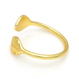 22k  Open Cuff Leaf Rings, Women Accessory, Wholesale jewelry