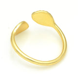 Brass 22k Gold Plated Open Cuff Leaf Rings, Women Accessory, Wholesale jewelry