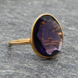 Amethyst Gemstone Statement Rings,