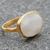 Rainbow Moonstone Ring